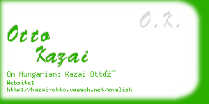 otto kazai business card